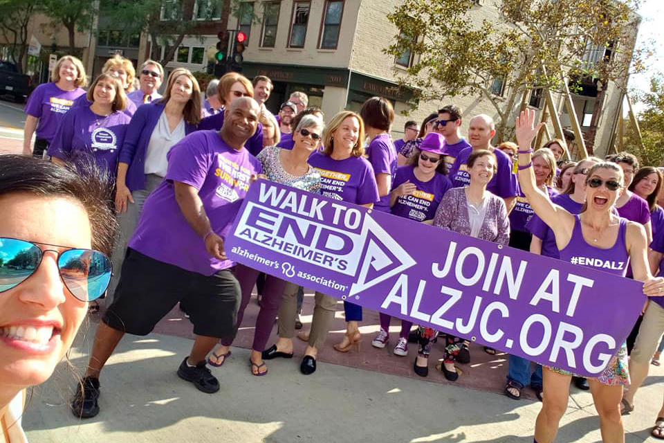 Image of alzheimers walk with Central Bank employees