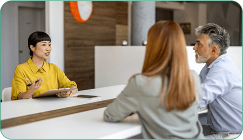 people meeting about investments