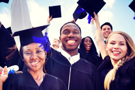 Group of graduates celebrating