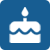 Birthday cake icon.