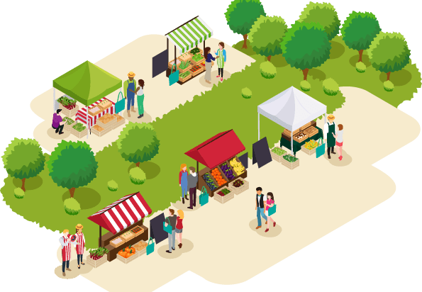 illustration of farmers market