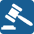 Legal hammer icon.